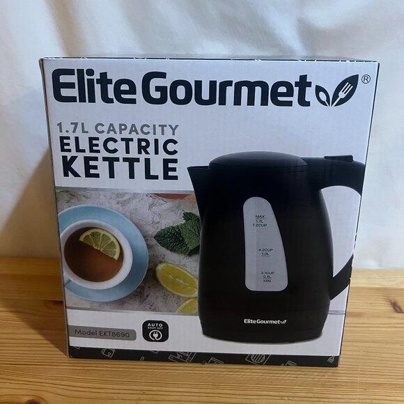 Elite Gourmet EKT8690X 1.7L Electric Tea Kettle 1500W, Hot Water Heater Boiler B - Picture 1 of 2